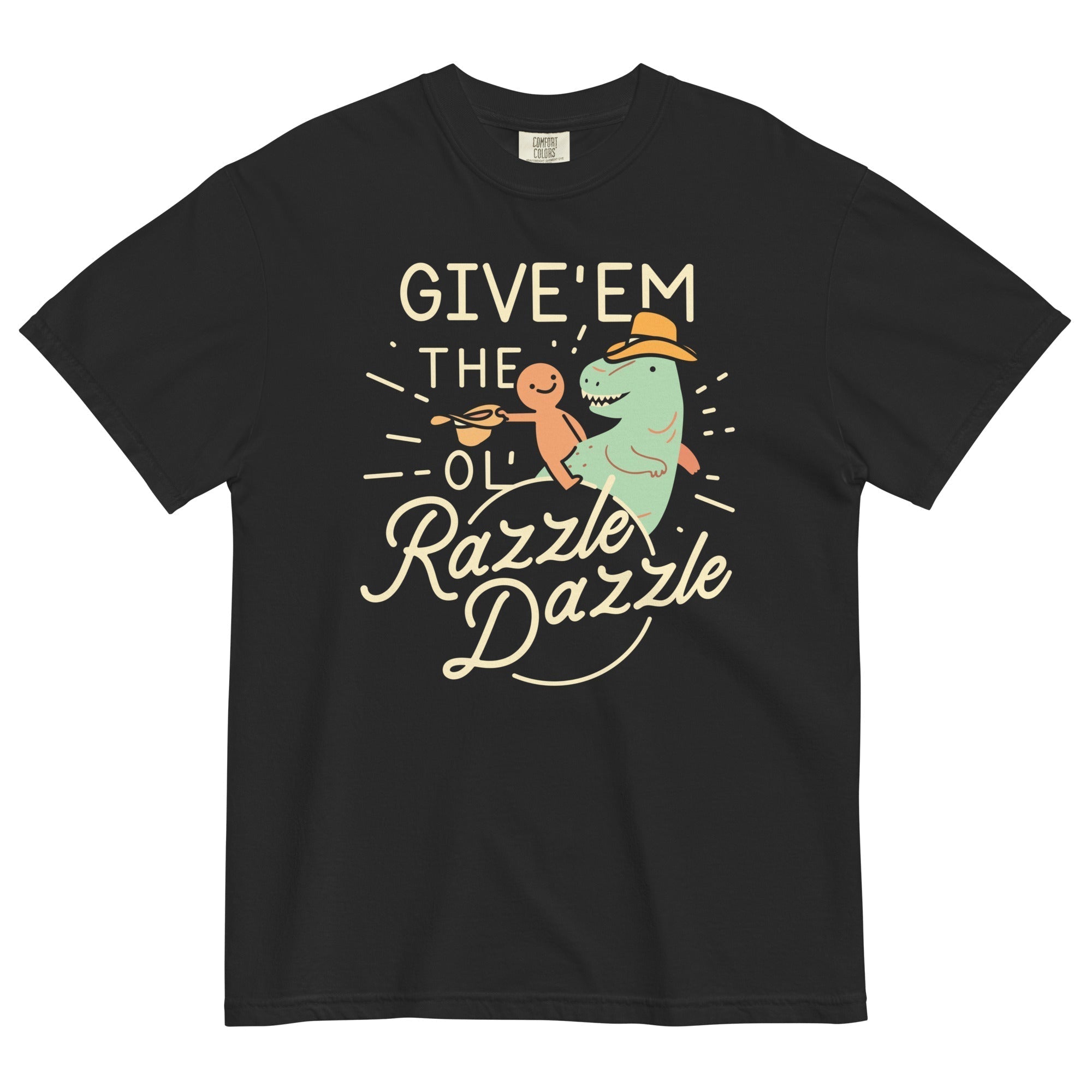 Give'em The Ol' Razzle Dazzle Men's Relaxed Fit Tee Hoodie, Sweatshirt | PureTeeCo.com (Image 2)