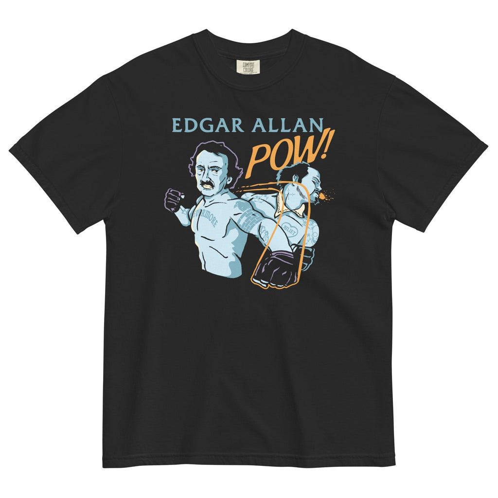 Edgar Allan Pow! Men's Relaxed Fit Tee Hoodie, Sweatshirt | PureTeeCo.com (Image 2)
