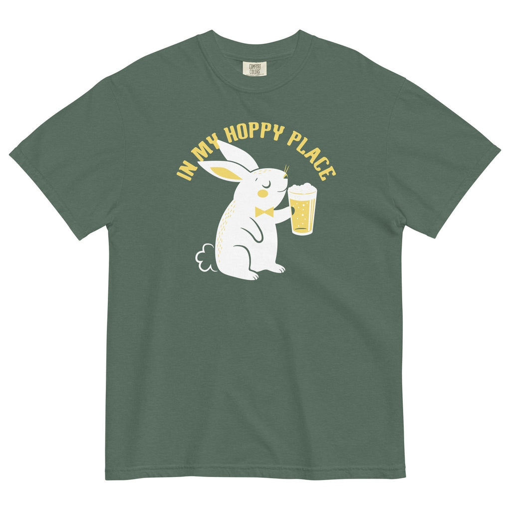 In My Hoppy Place Men's Relaxed Fit Tee Hoodie, Sweatshirt | PureTeeCo.com (Image 1)