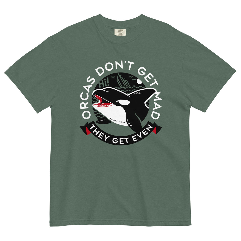Orcas Don't Get Mad They Get Even Men's Relaxed Fit Tee Hoodie, Sweatshirt | PureTeeCo.com (Image 2)
