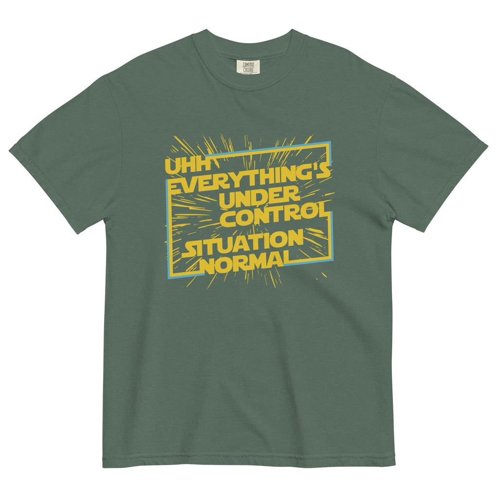 Everything's Under Control Situation Normal Men's Relaxed Fit Tee Hoodie, Sweatshirt | PureTeeCo.com (Image 5)