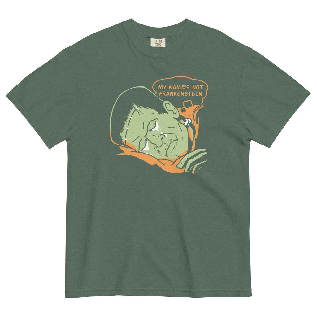 My Name's Not Frankenstein Men's Relaxed Fit Tee Hoodie, Sweatshirt | PureTeeCo.com (Image 3)