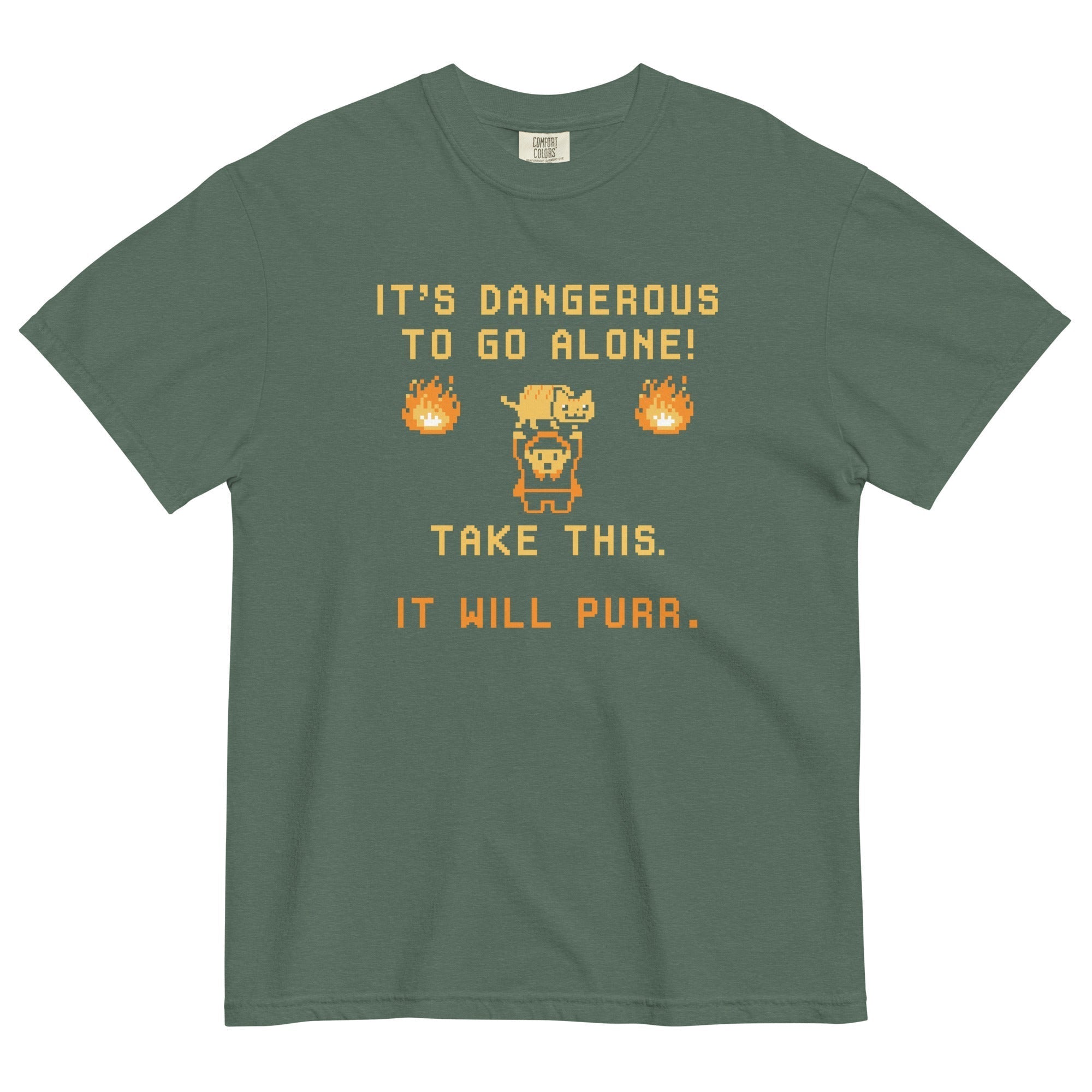 It's Dangerous To Go Alone Men's Relaxed Fit Tee Hoodie, Sweatshirt | PureTeeCo.com (Image 5)
