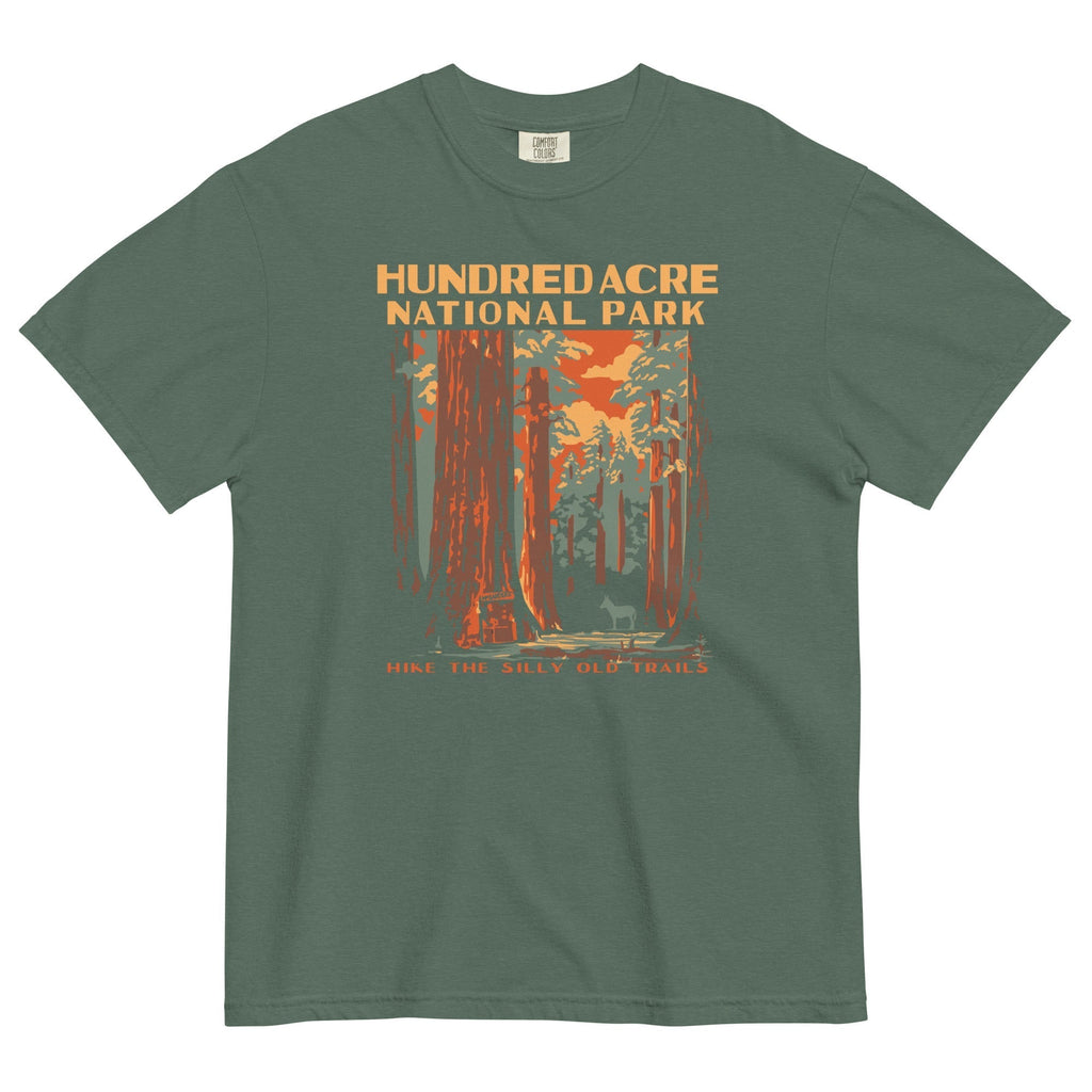 Hundred Acre National Park Men's Relaxed Fit Tee Hoodie, Sweatshirt | PureTeeCo.com (Image 4)