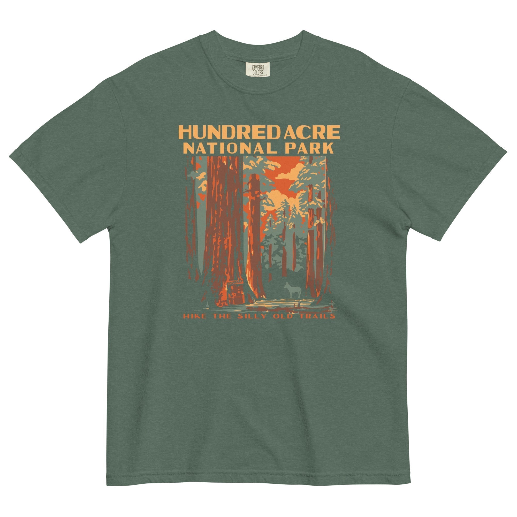 Hundred Acre National Park Men's Relaxed Fit Tee Hoodie, Sweatshirt | PureTeeCo.com (Image 4)