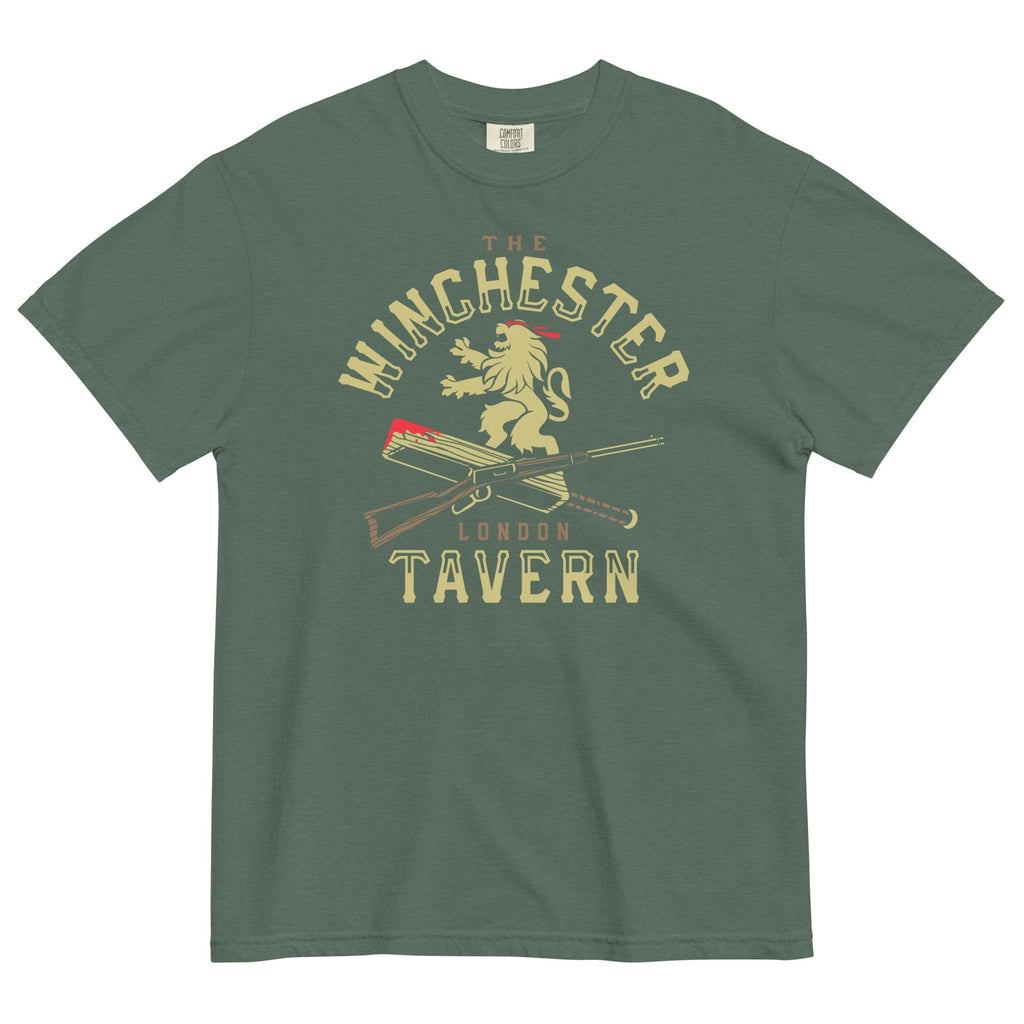 The Winchester Tavern Men's Relaxed Fit Tee Hoodie, Sweatshirt | PureTeeCo.com (Image 4)
