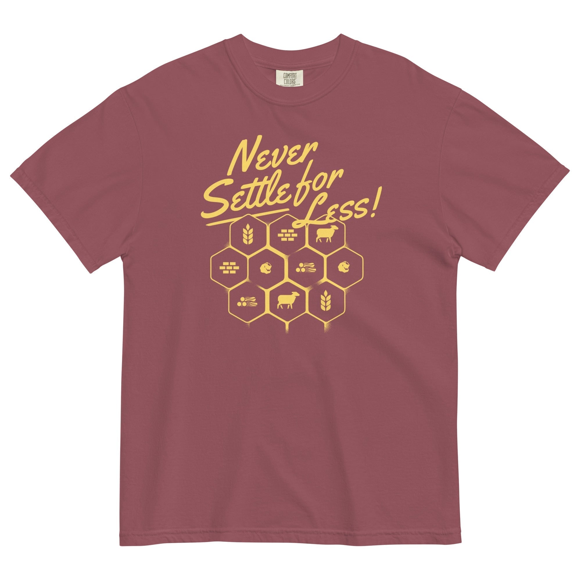 Never Settle For Less Men's Relaxed Fit Tee Hoodie, Sweatshirt | PureTeeCo.com (Image 3)