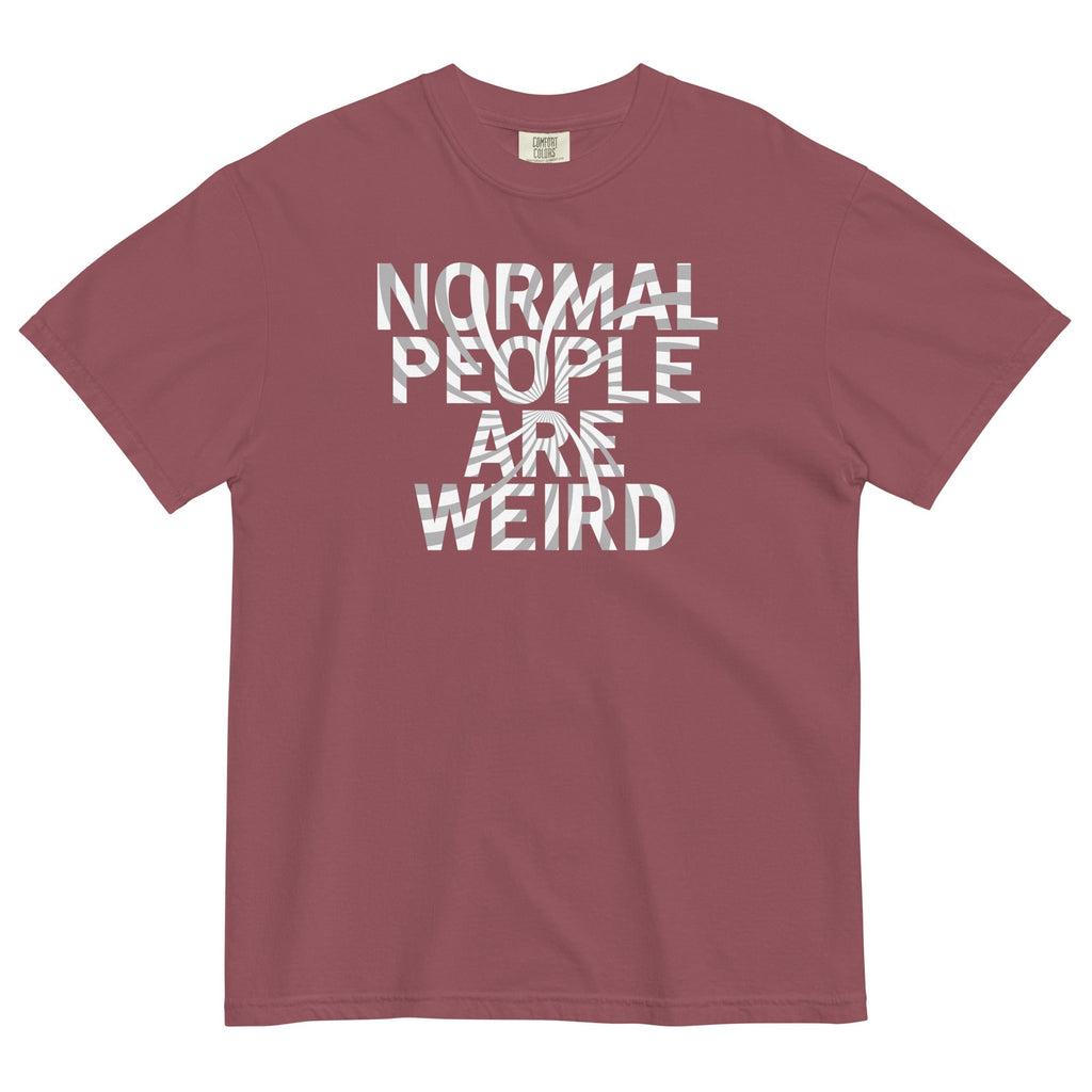 Normal People Are Weird Men's Relaxed Fit Tee Hoodie, Sweatshirt | PureTeeCo.com (Image 3)