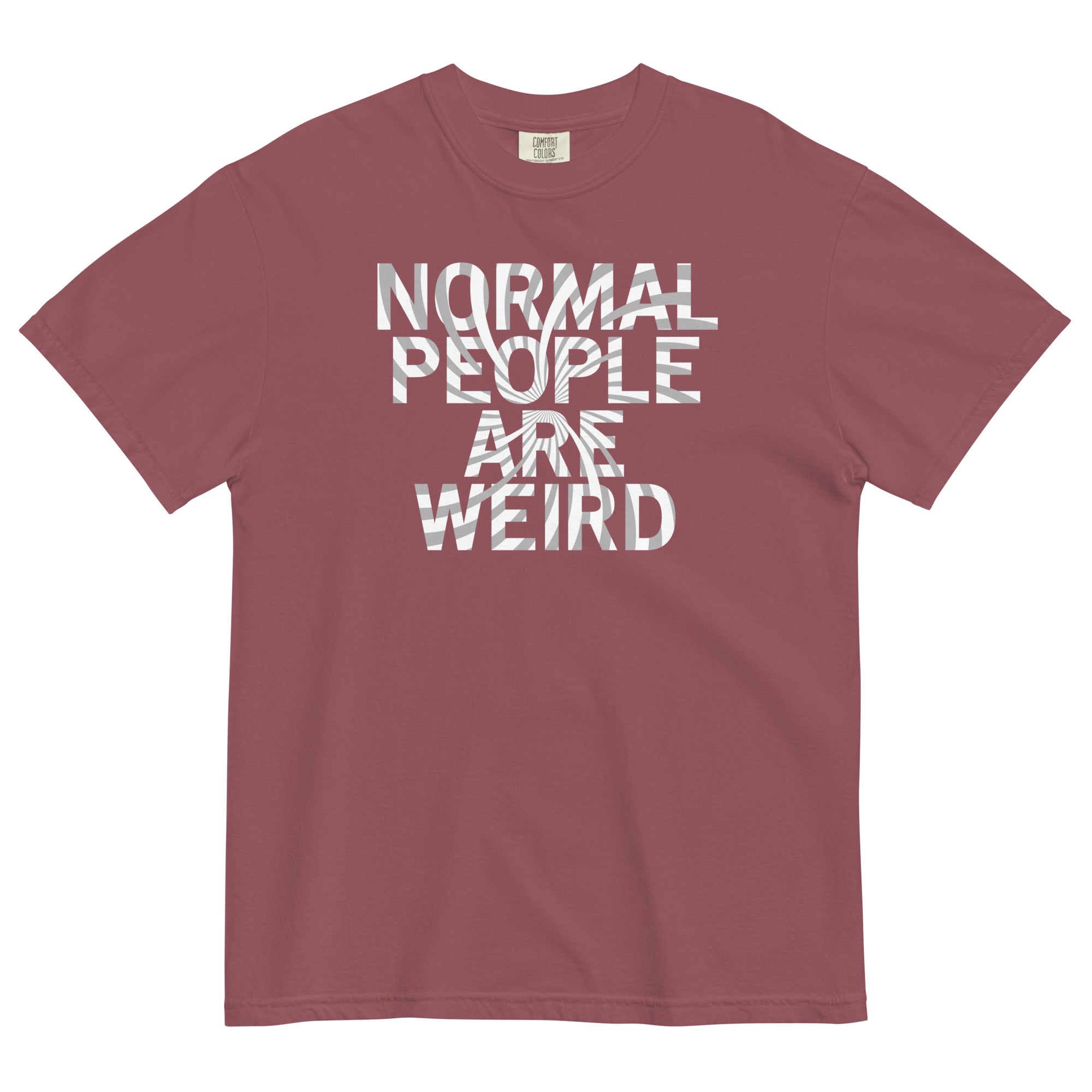 Normal People Are Weird Men's Relaxed Fit Tee Hoodie, Sweatshirt | PureTeeCo.com (Image 3)