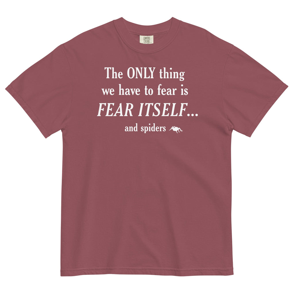 The Only Thing We Have To Fear Men's Relaxed Fit Tee Hoodie, Sweatshirt | PureTeeCo.com (Image 3)