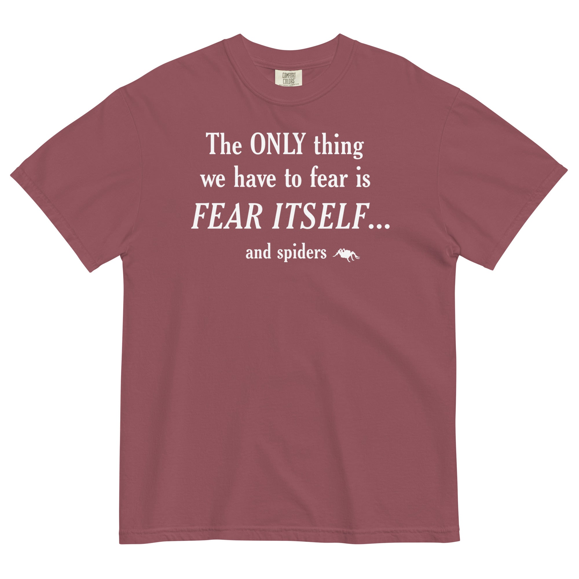The Only Thing We Have To Fear Men's Relaxed Fit Tee Hoodie, Sweatshirt | PureTeeCo.com (Image 3)