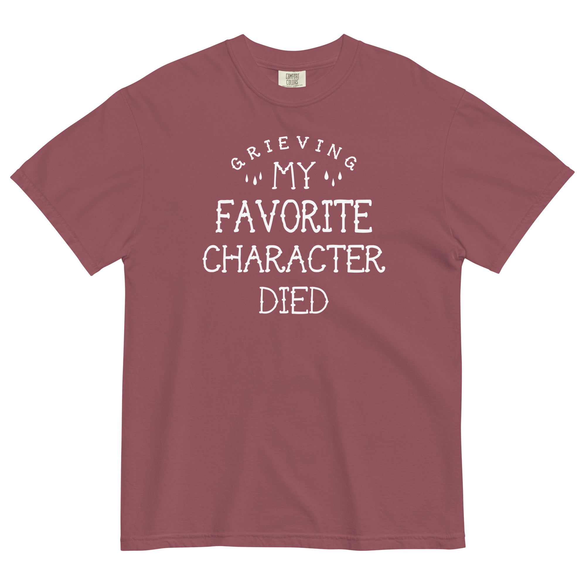 My Favorite Character Died Men's Relaxed Fit Tee Hoodie, Sweatshirt | PureTeeCo.com (Image 3)