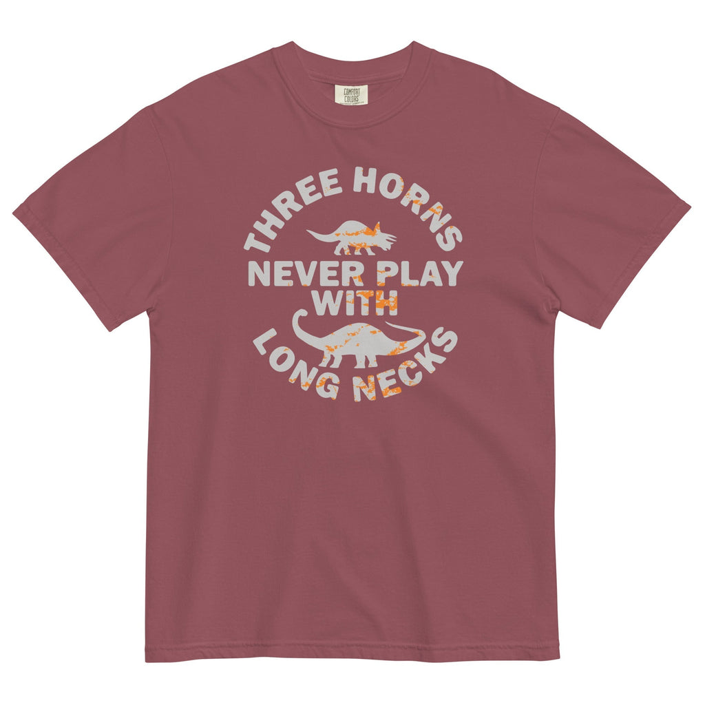 Three Horns Never Play With Long Necks Men's Relaxed Fit Tee Hoodie, Sweatshirt | PureTeeCo.com (Image 4)