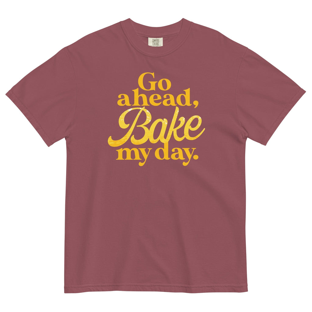 Go Ahead, Bake My Day Men's Relaxed Fit Tee Hoodie, Sweatshirt | PureTeeCo.com (Image 4)