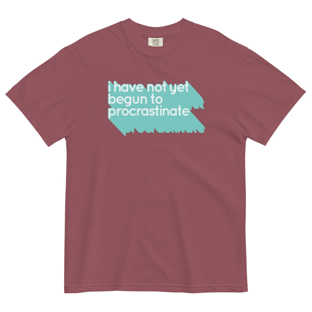 Not Begun To Procrastinate Men's Relaxed Fit Tee Hoodie, Sweatshirt | PureTeeCo.com (Image 4)