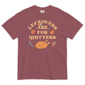 Leftovers Are For Quitters Men's Relaxed Fit Tee Hoodie, Sweatshirt | PureTeeCo.com (Image 1)