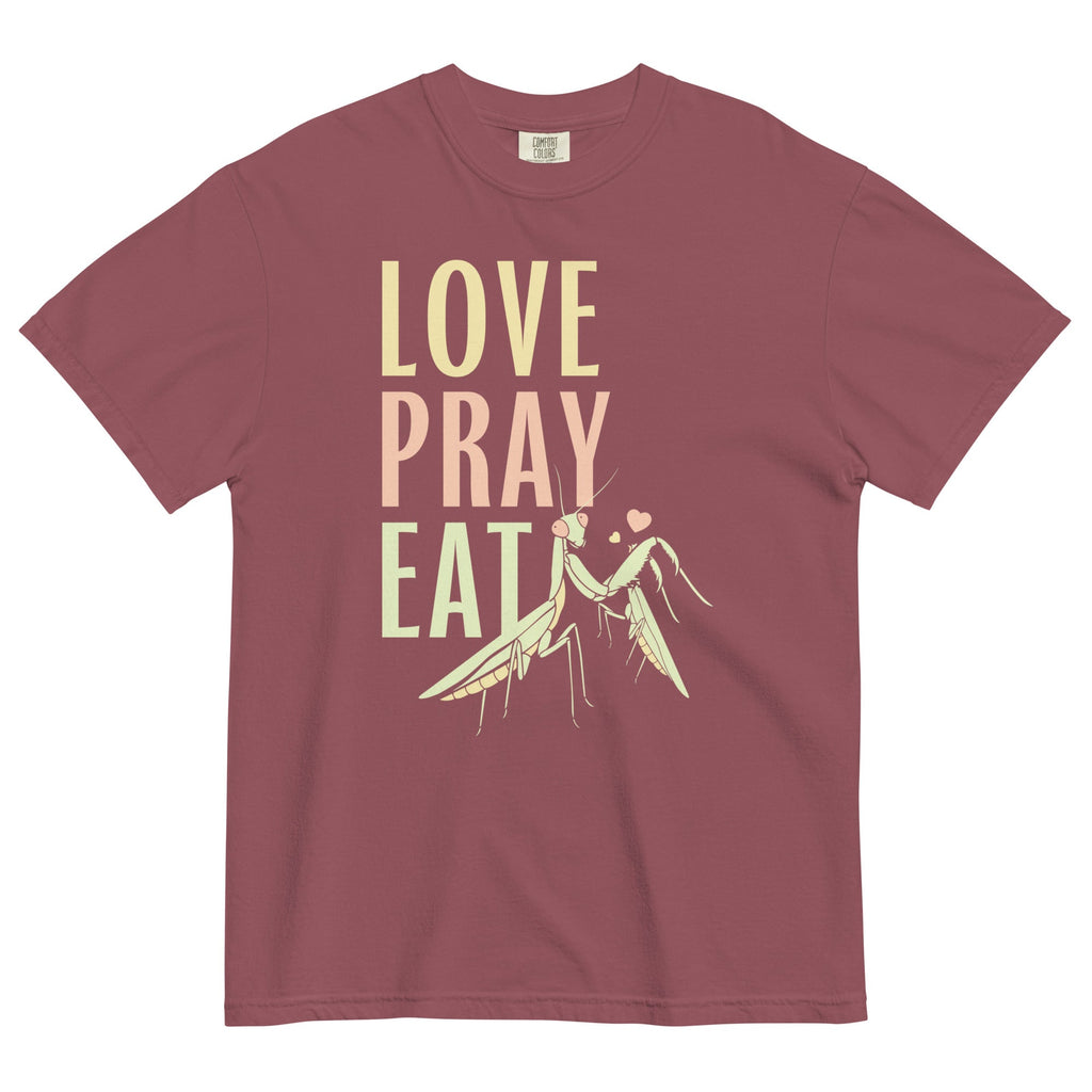 Love Pray Eat Men's Relaxed Fit Tee Hoodie, Sweatshirt | PureTeeCo.com (Image 4)