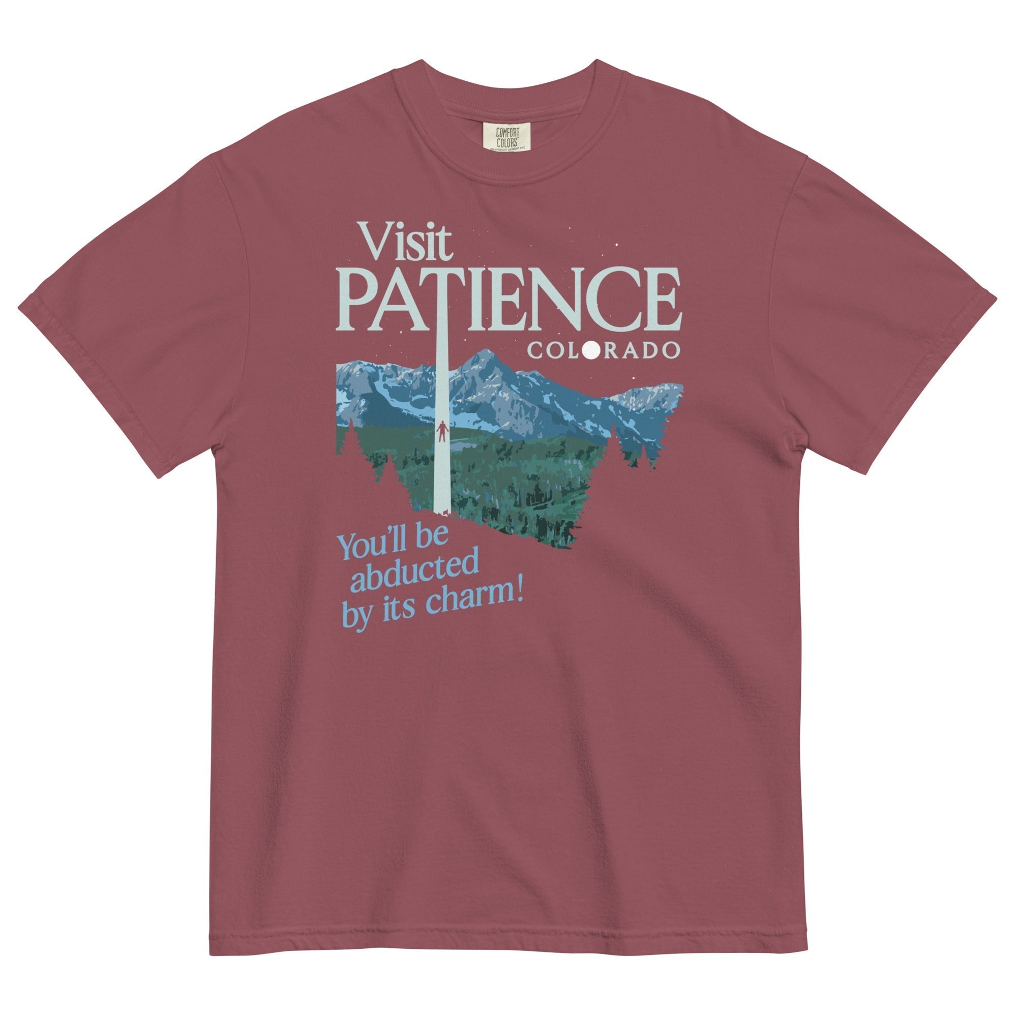 Visit Patience Colorado Men's Relaxed Fit Tee Hoodie, Sweatshirt | PureTeeCo.com (Image 3)