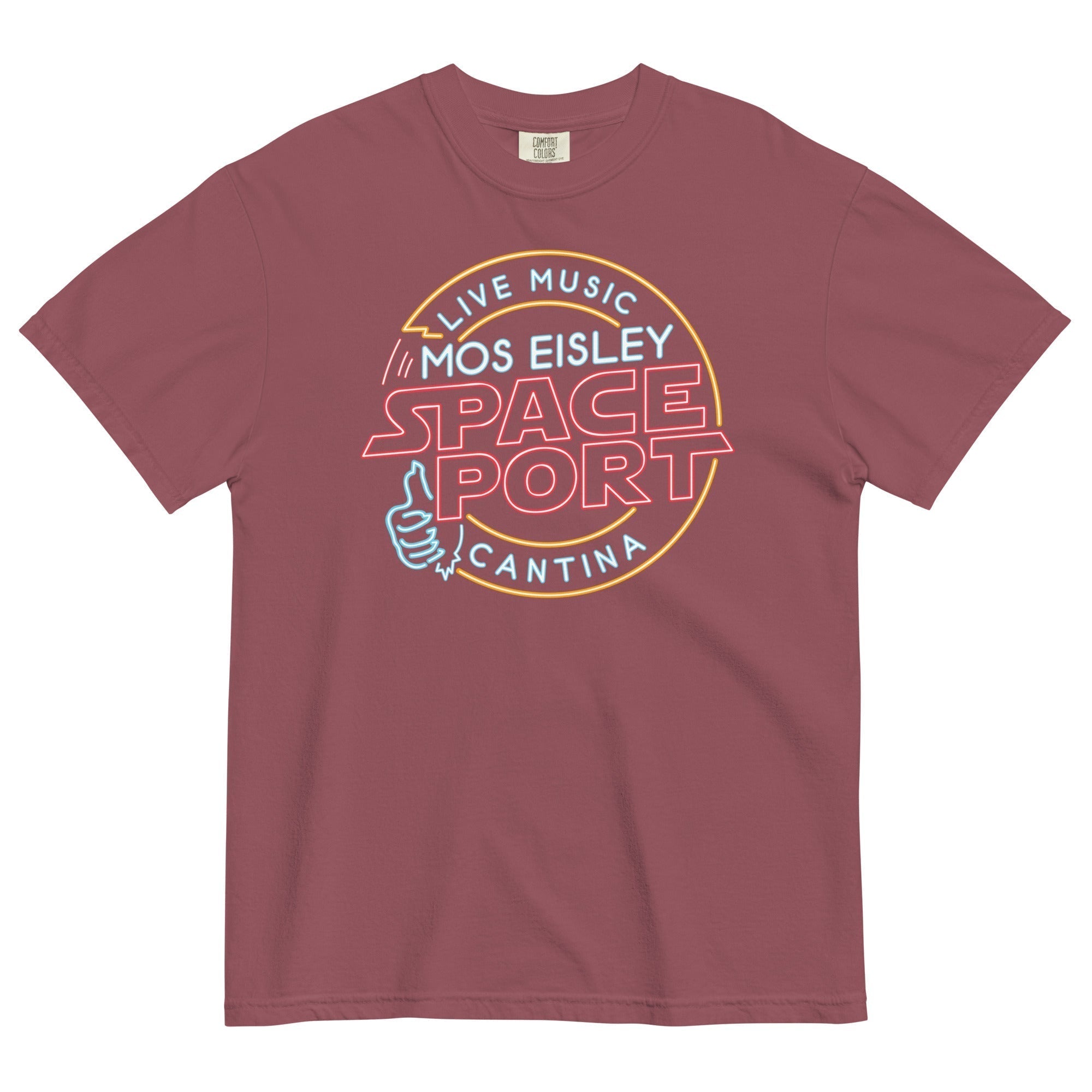 Mos Eisley Space Port Men's Relaxed Fit Tee Hoodie, Sweatshirt | PureTeeCo.com (Image 4)
