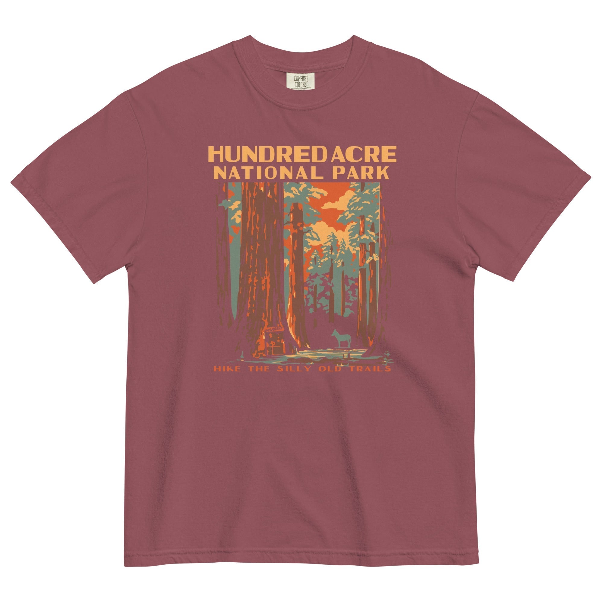 Hundred Acre National Park Men's Relaxed Fit Tee Hoodie, Sweatshirt | PureTeeCo.com (Image 3)
