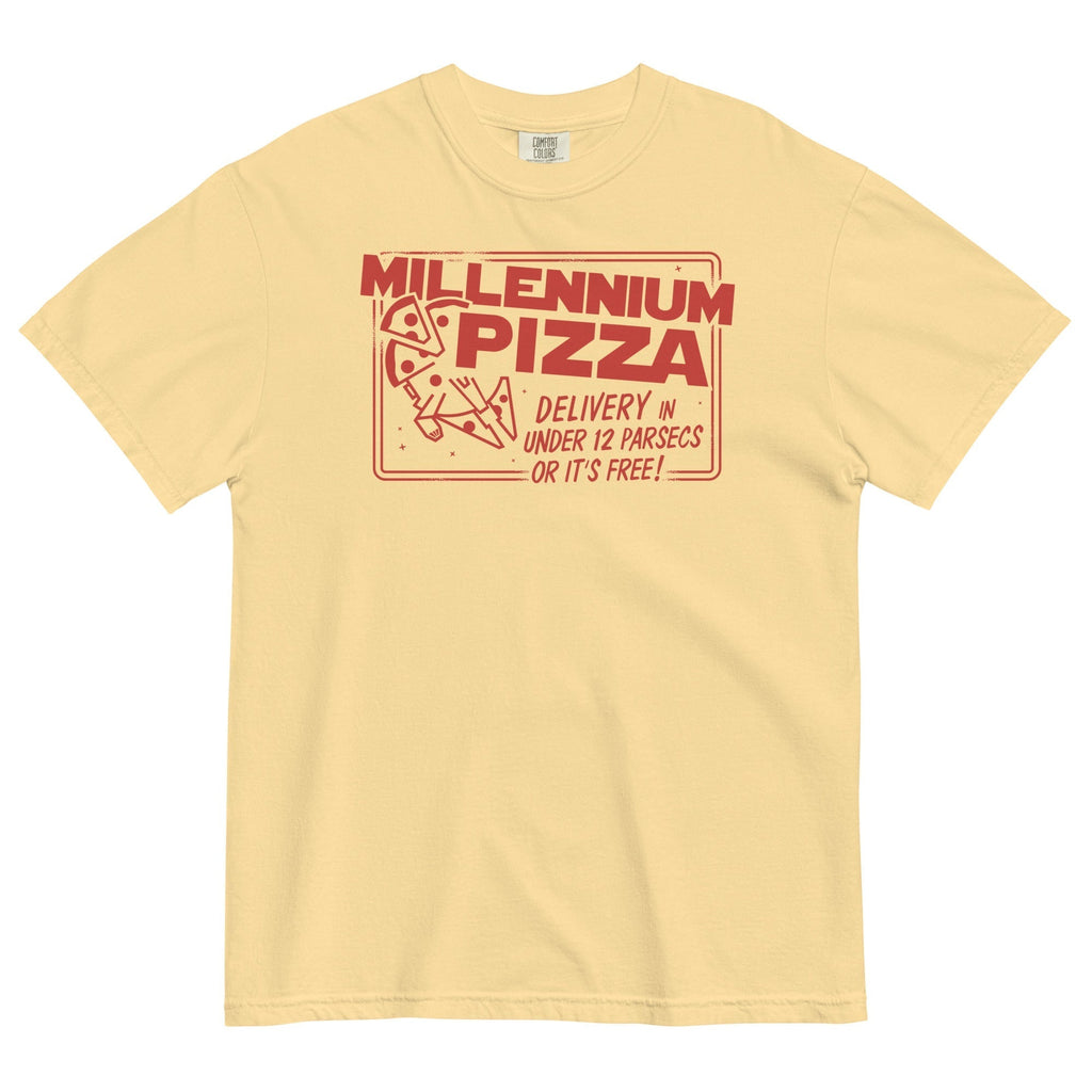 Millennium Pizza Men's Relaxed Fit Tee Hoodie, Sweatshirt | PureTeeCo.com (Image 2)