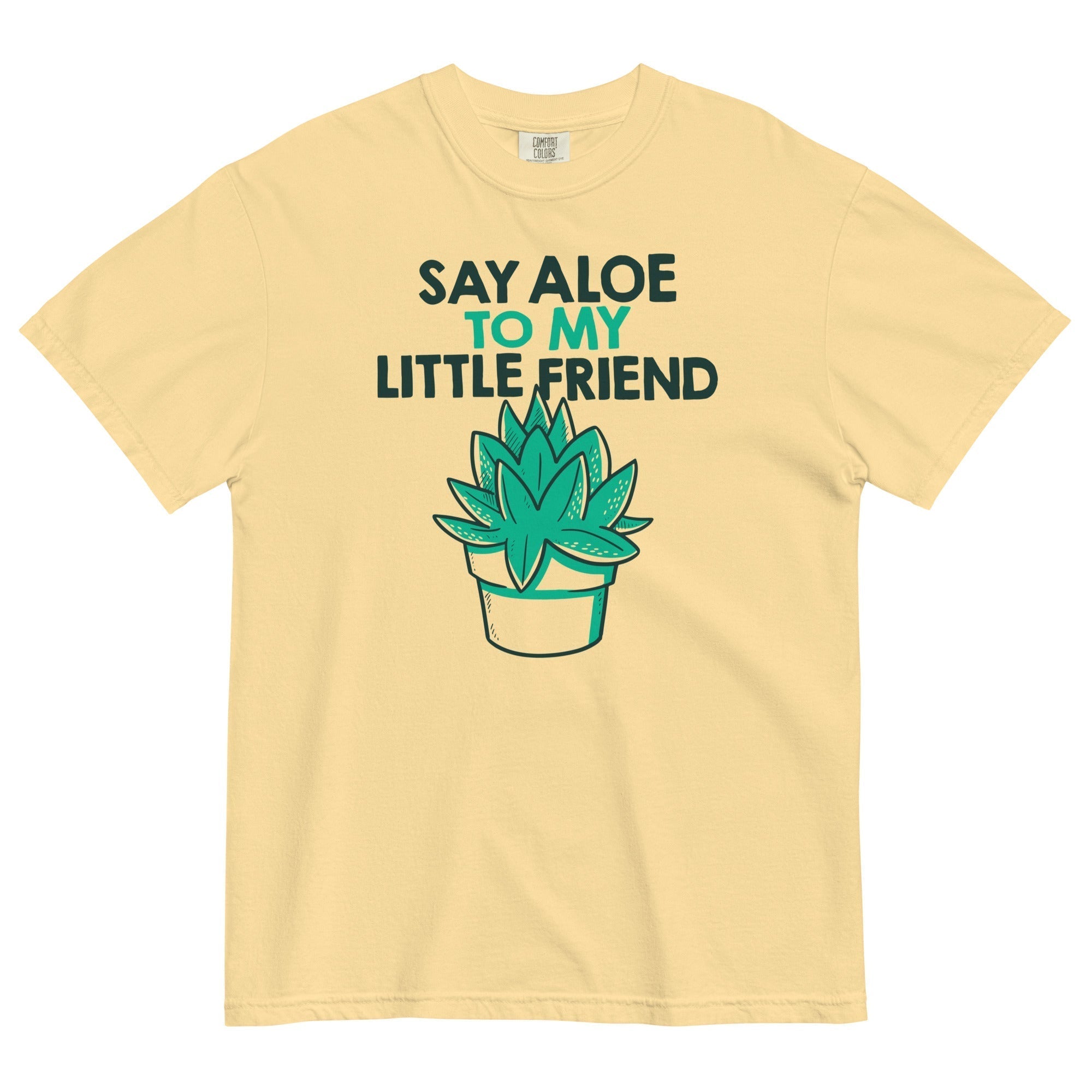 Say Aloe To My Little Friend Men's Relaxed Fit Tee Hoodie, Sweatshirt | PureTeeCo.com (Image 2)