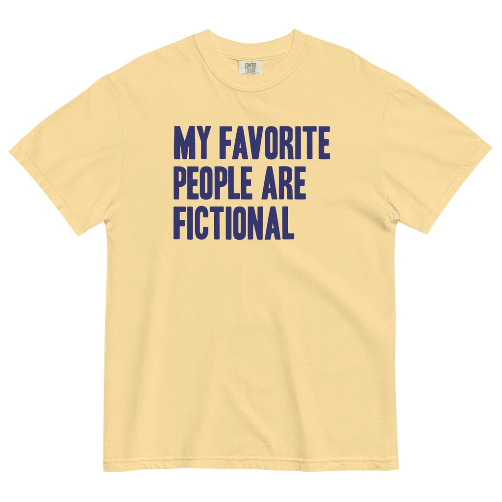 My Favorite People Are Fictional Men's Relaxed Fit Tee Hoodie, Sweatshirt | PureTeeCo.com (Image 4)