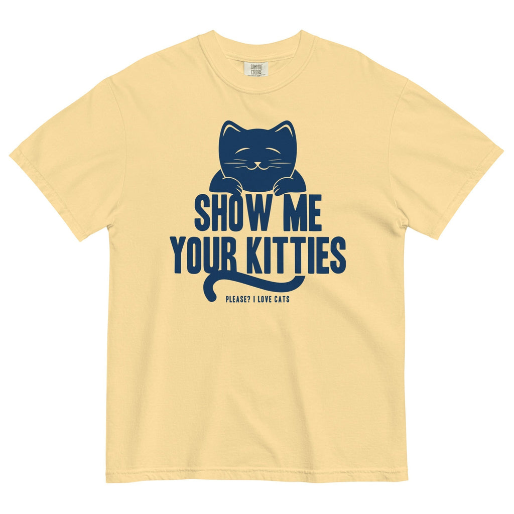 Show Me Your Kitties Men's Relaxed Fit Tee Hoodie, Sweatshirt | PureTeeCo.com (Image 4)