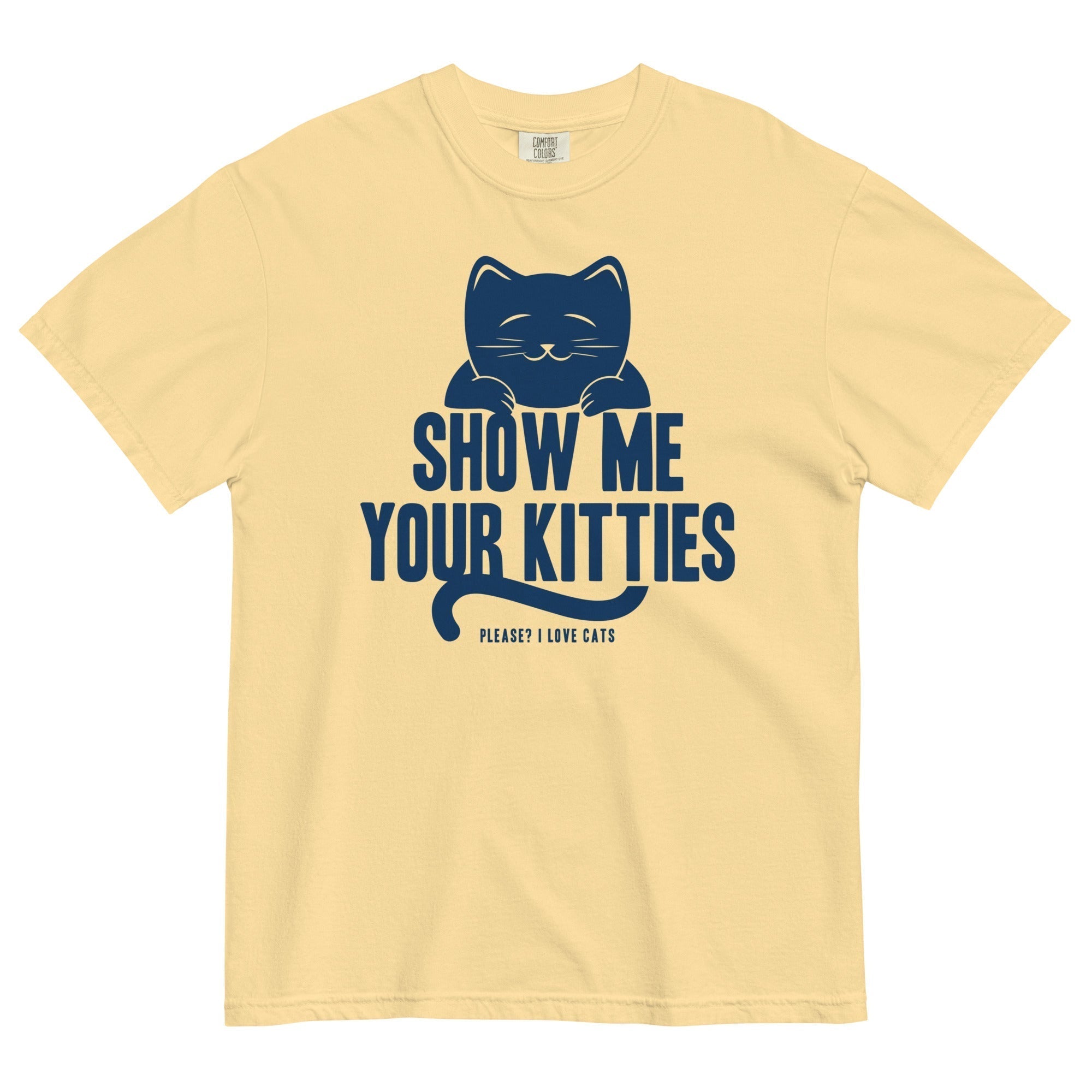 Show Me Your Kitties Men's Relaxed Fit Tee Hoodie, Sweatshirt | PureTeeCo.com (Image 4)