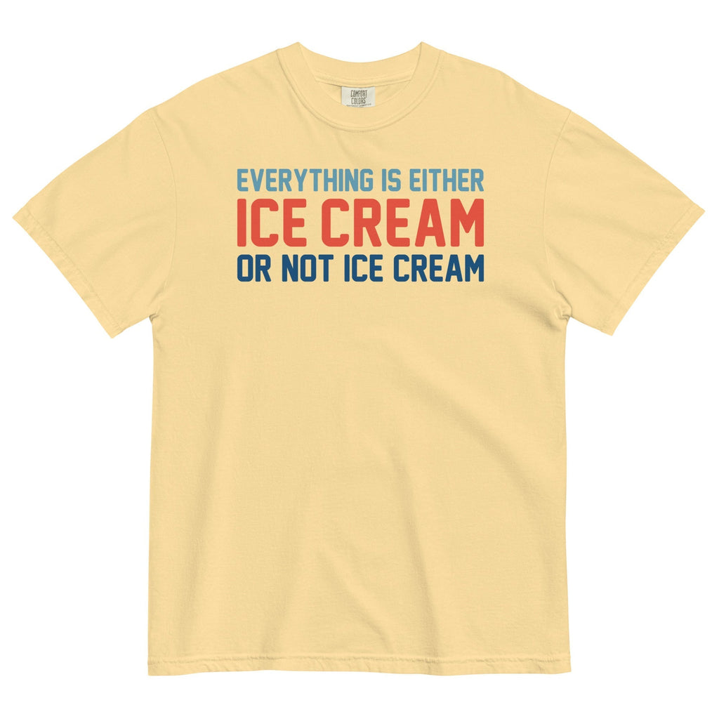 Everything Is Ice Cream Or Not Ice Cream Men's Relaxed Fit Tee Hoodie, Sweatshirt | PureTeeCo.com (Image 2)