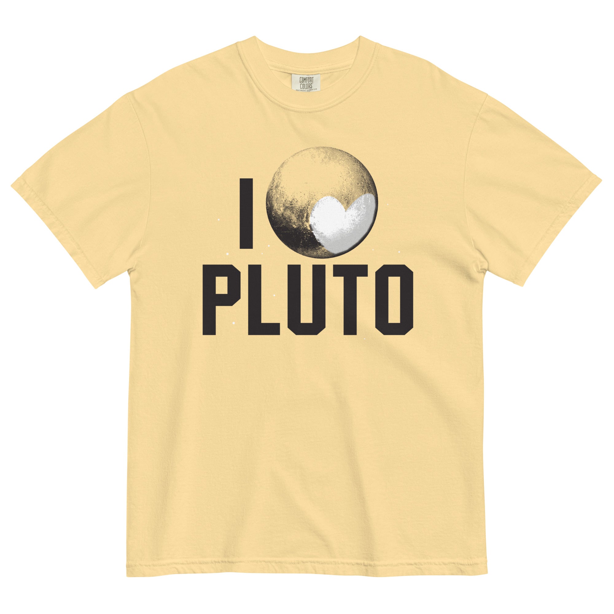 I Heart Pluto Men's Relaxed Fit Tee Hoodie, Sweatshirt | PureTeeCo.com (Image 3)