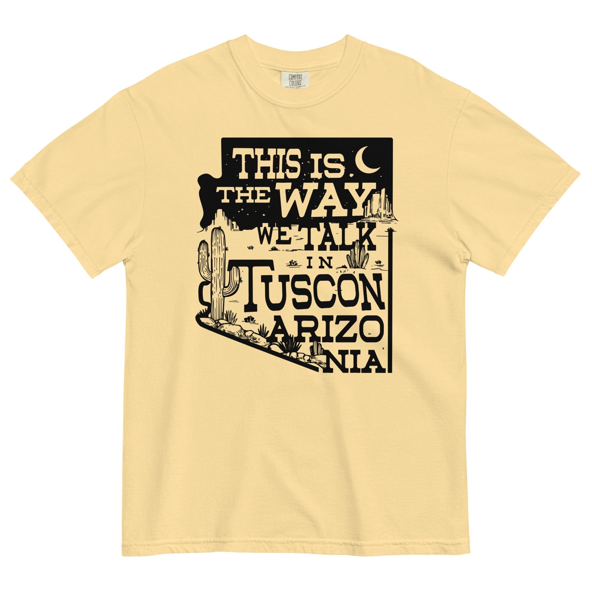 This Is The Way We Talk In Tuscon Arizonia Men's Relaxed Fit Tee Hoodie, Sweatshirt | PureTeeCo.com (Image 1)