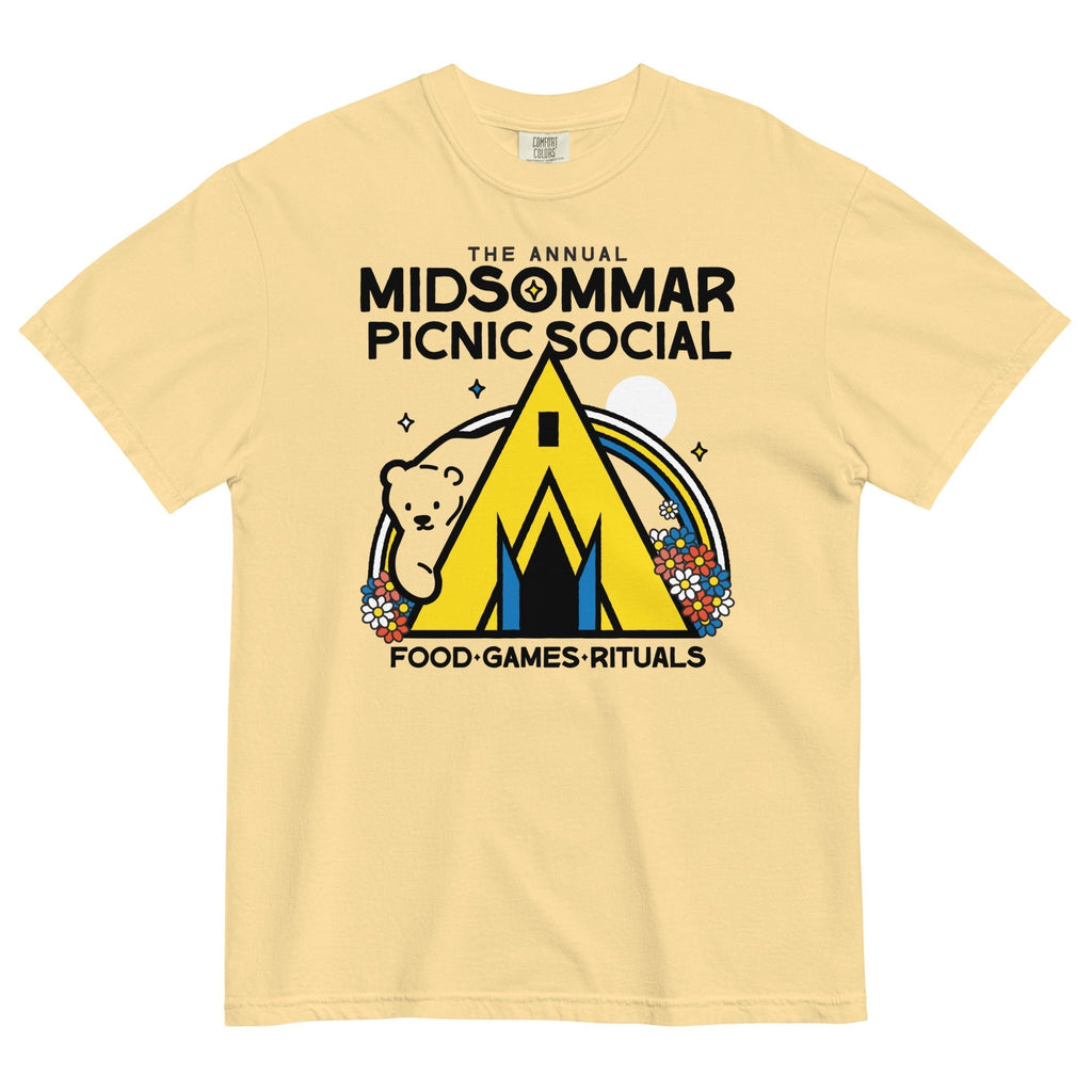 The Annual Midsommar Picnic Social Men's Relaxed Fit Tee Hoodie, Sweatshirt | PureTeeCo.com (Image 1)