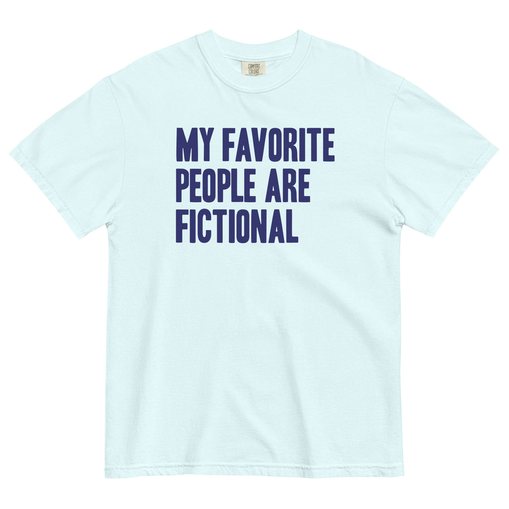 My Favorite People Are Fictional Men's Relaxed Fit Tee Hoodie, Sweatshirt | PureTeeCo.com (Image 1)