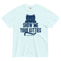 Show Me Your Kitties Men's Relaxed Fit Tee Hoodie, Sweatshirt | PureTeeCo.com (Image 1)