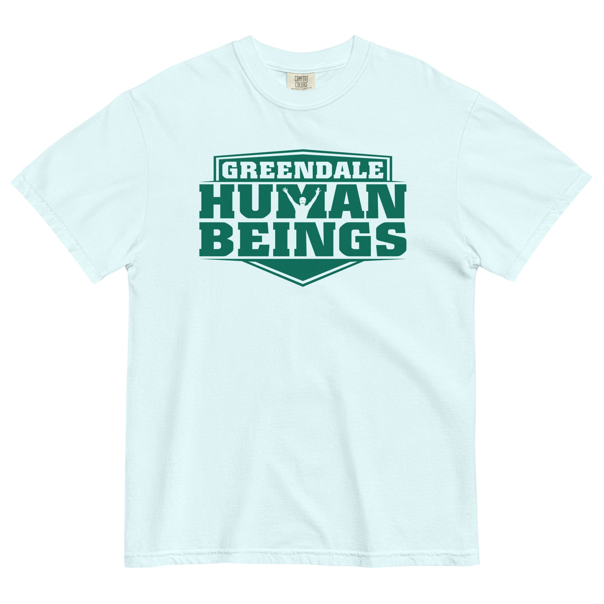 Greendale Human Beings Men's Relaxed Fit Tee Hoodie, Sweatshirt | PureTeeCo.com (Image 3)