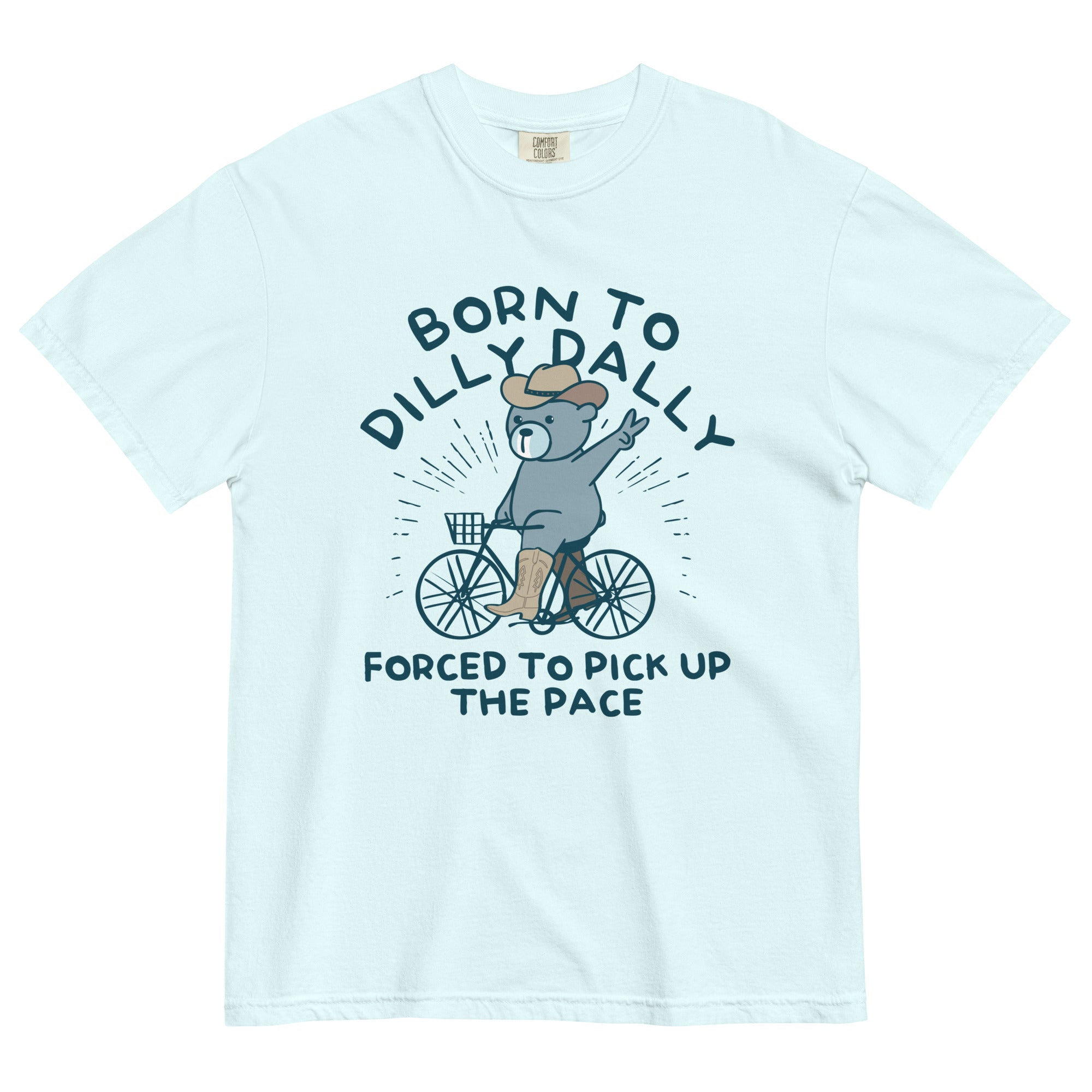 Born To Dilly Dally Forced To Pick Up The Pace Men's Relaxed Fit Tee Hoodie, Sweatshirt | PureTeeCo.com (Image 1)