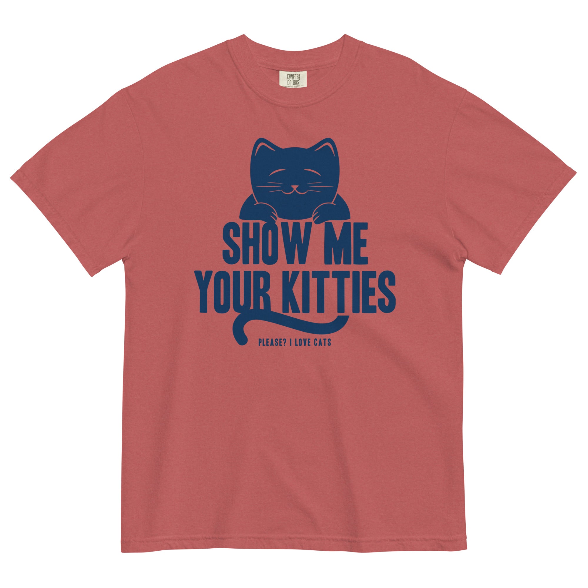 Show Me Your Kitties Men's Relaxed Fit Tee Hoodie, Sweatshirt | PureTeeCo.com (Image 2)