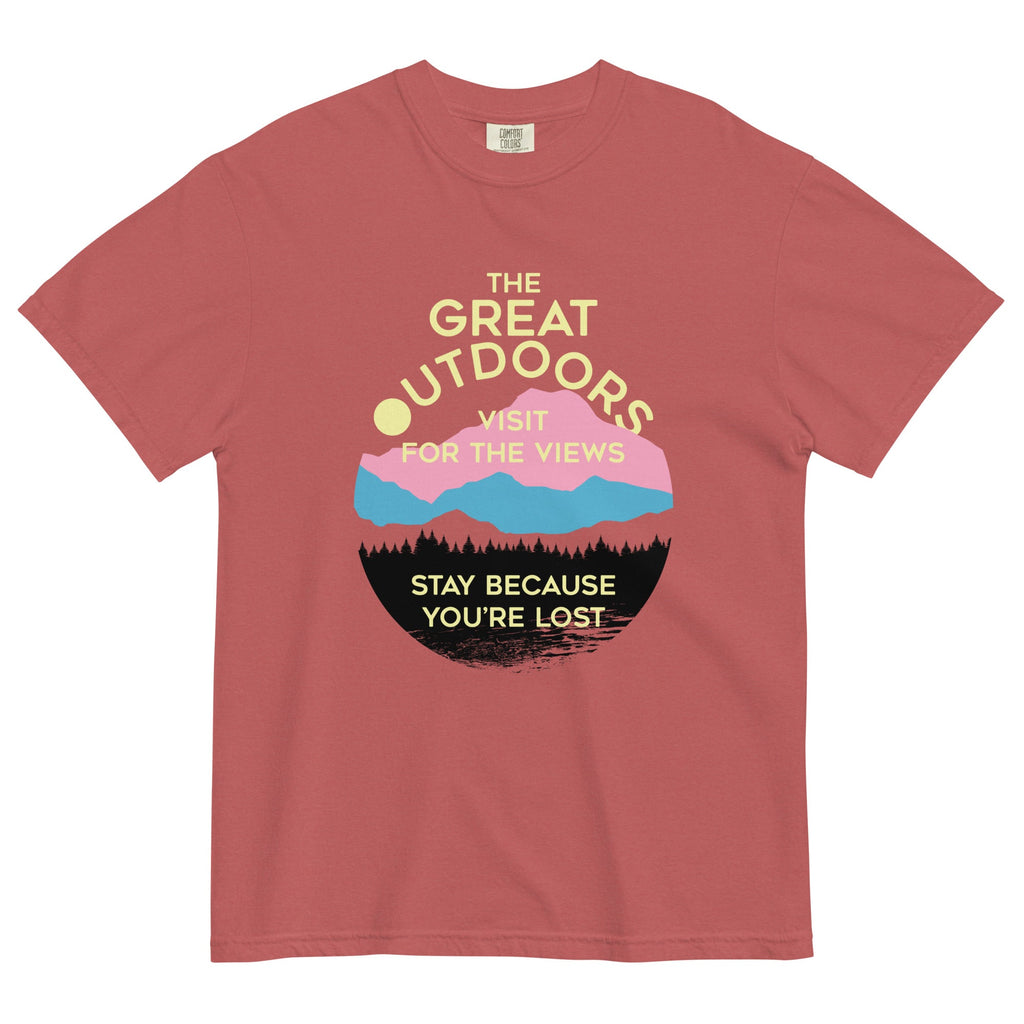 The Great Outdoors Men's Relaxed Fit Tee Hoodie, Sweatshirt | PureTeeCo.com (Image 3)