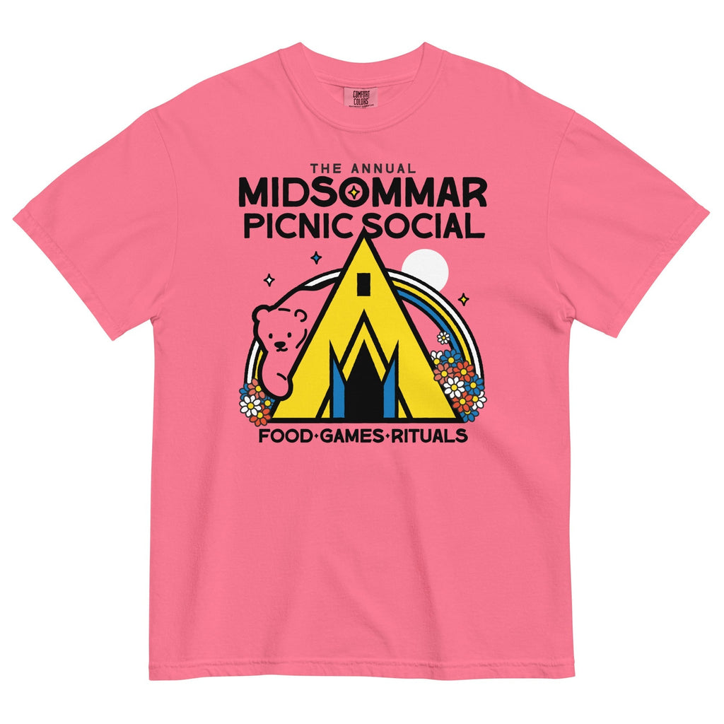 The Annual Midsommar Picnic Social Men's Relaxed Fit Tee Hoodie, Sweatshirt | PureTeeCo.com (Image 3)