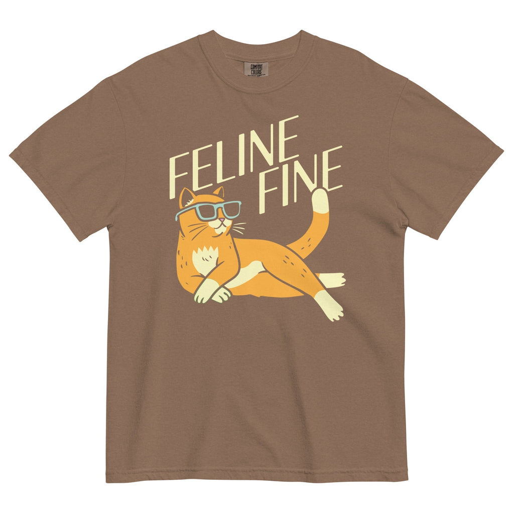 Feline Fine Men's Relaxed Fit Tee Hoodie, Sweatshirt | PureTeeCo.com (Image 5)