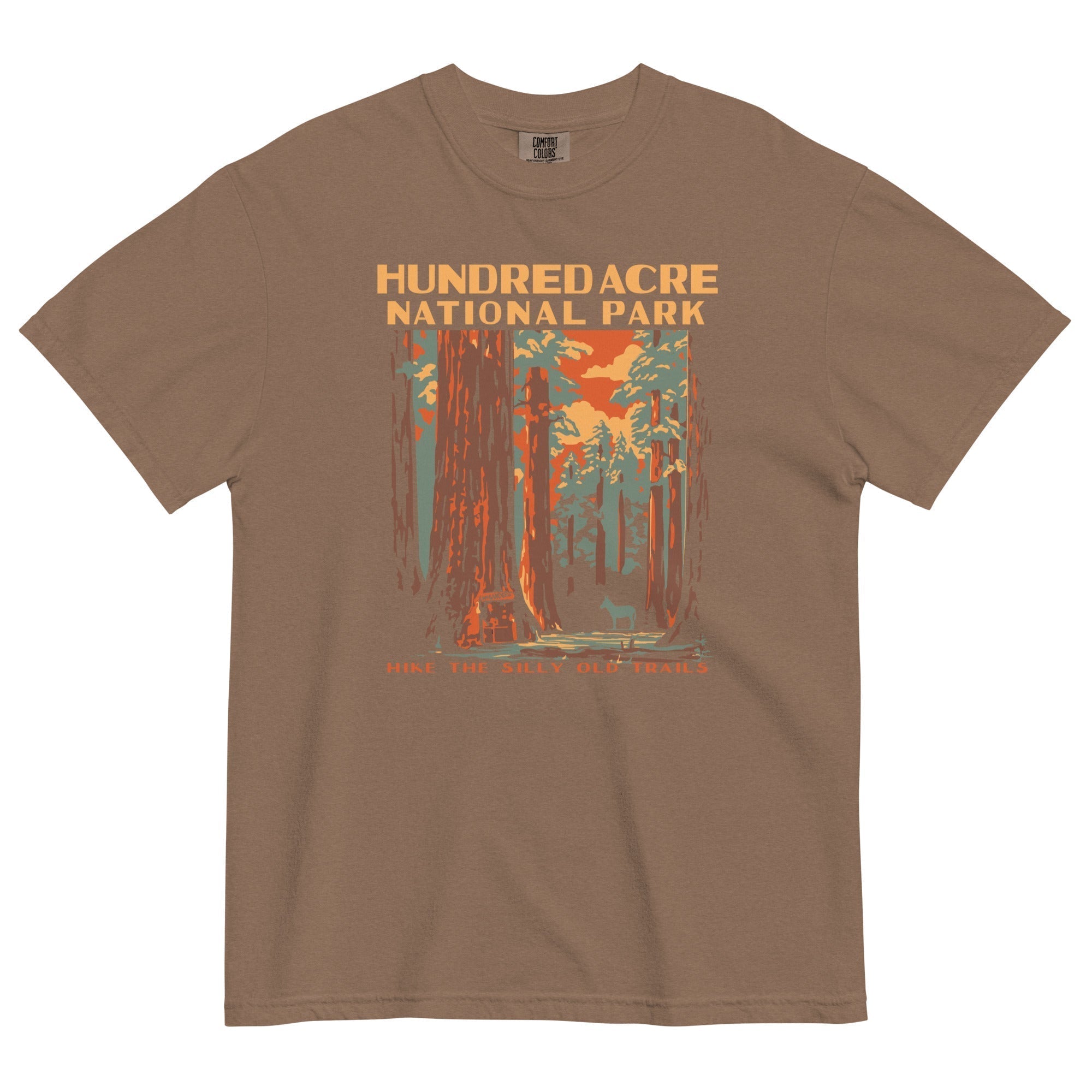 Hundred Acre National Park Men's Relaxed Fit Tee Hoodie, Sweatshirt | PureTeeCo.com (Image 5)