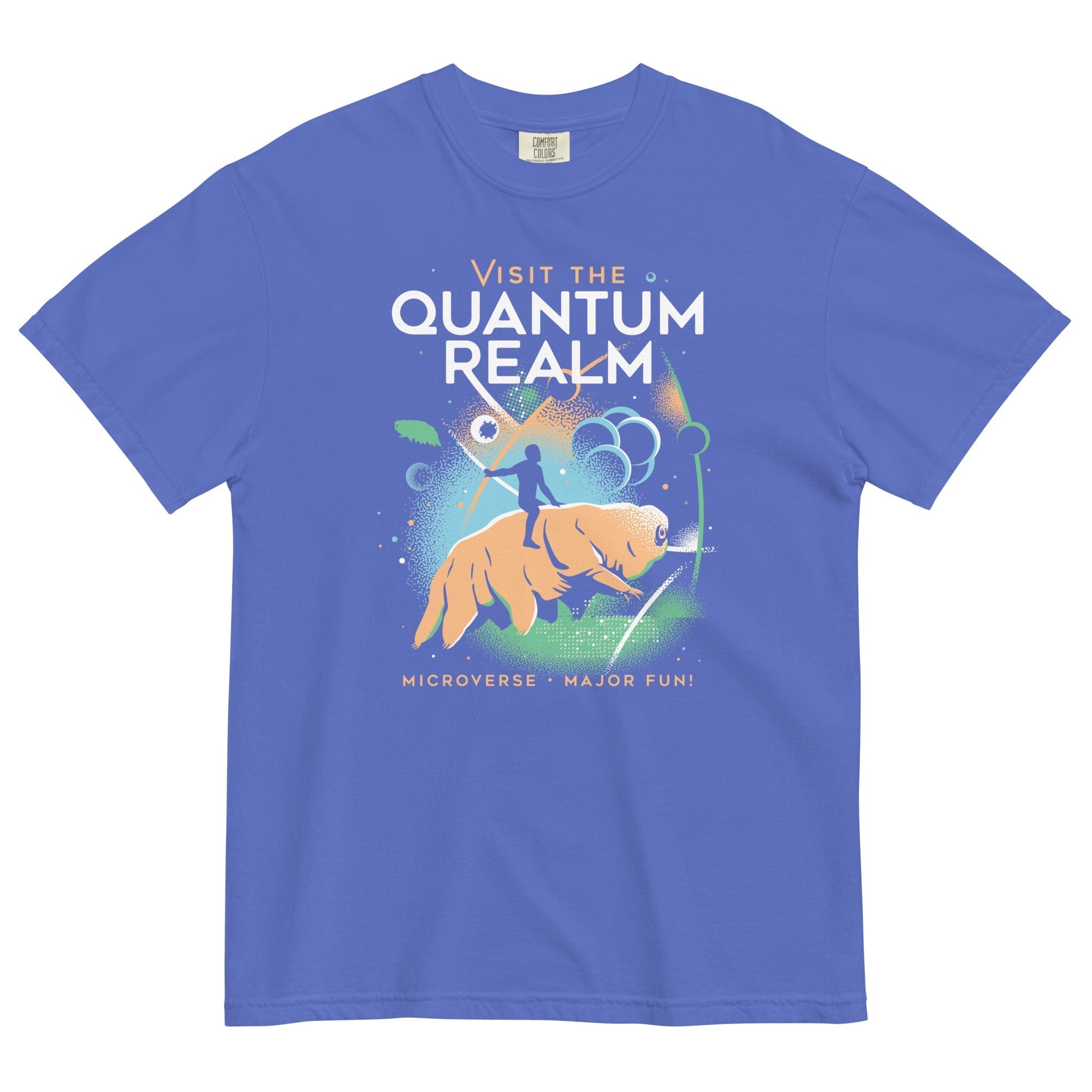 Visit The Quantum Realm Men's Relaxed Fit Tee Hoodie, Sweatshirt | PureTeeCo.com (Image 4)