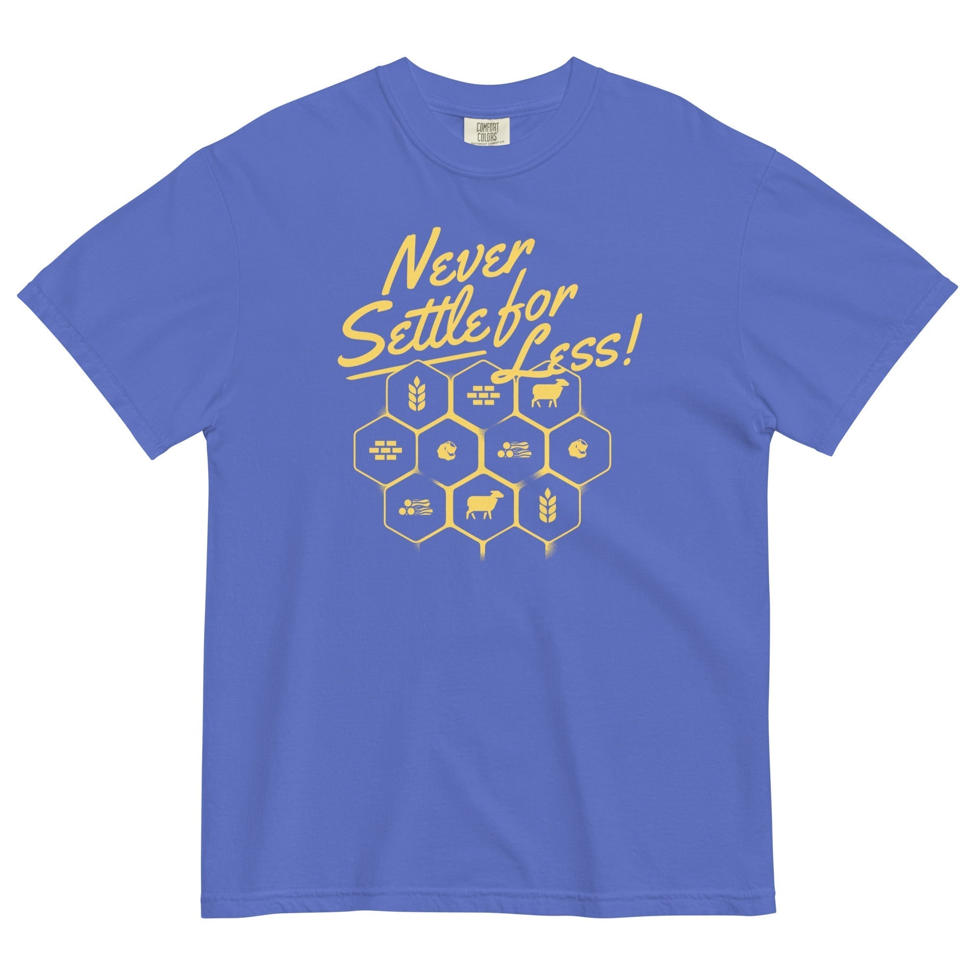 Never Settle For Less Men's Relaxed Fit Tee Hoodie, Sweatshirt | PureTeeCo.com (Image 4)