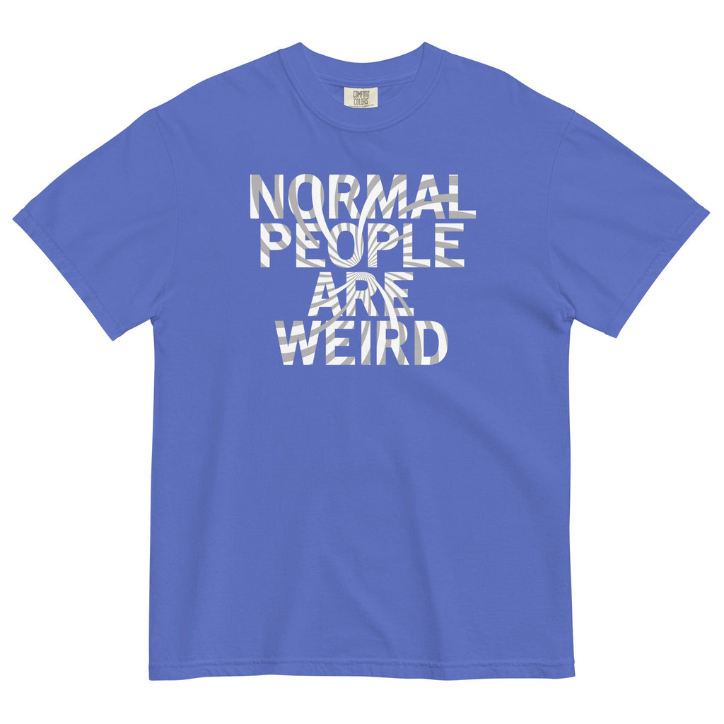 Normal People Are Weird Men's Relaxed Fit Tee Hoodie, Sweatshirt | PureTeeCo.com (Image 4)