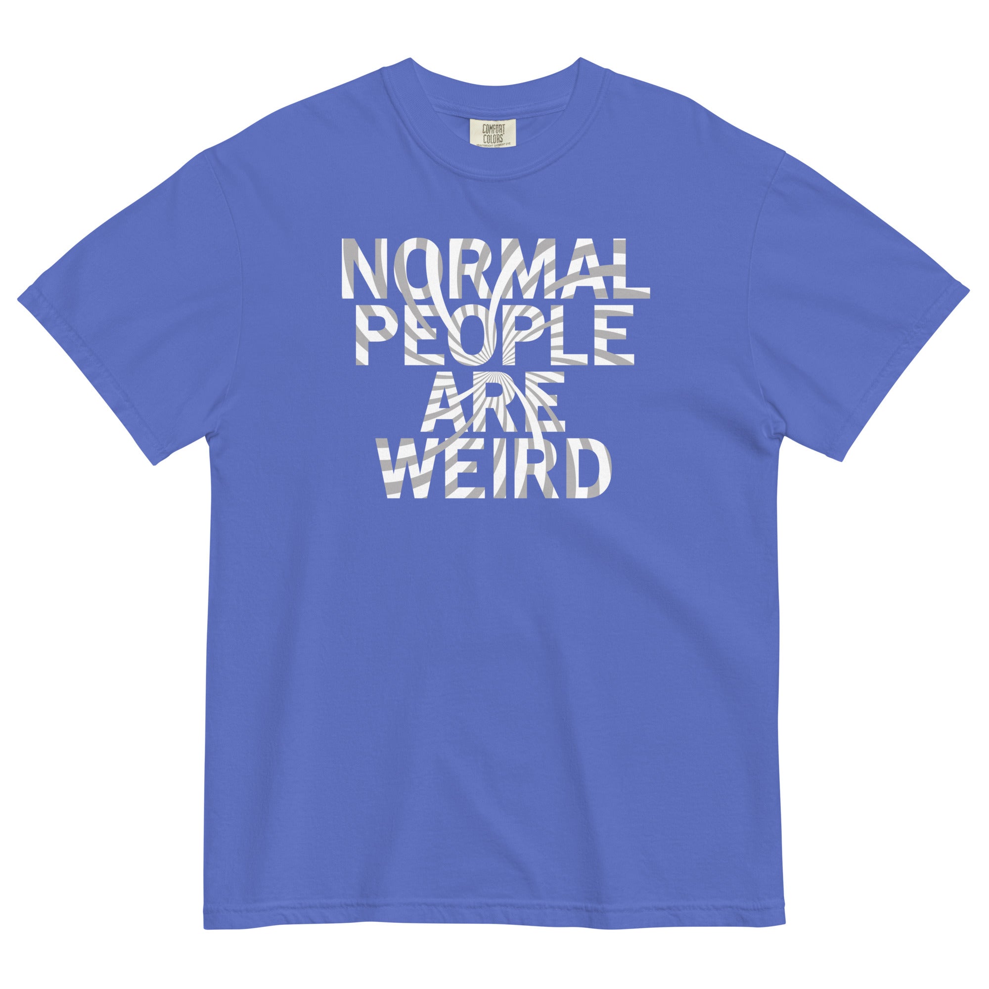 Normal People Are Weird Men's Relaxed Fit Tee Hoodie, Sweatshirt | PureTeeCo.com (Image 4)