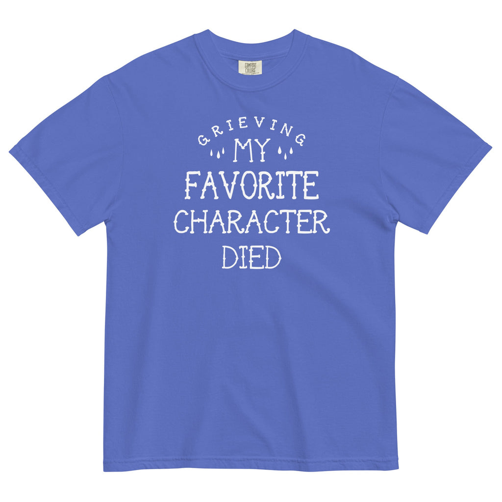 My Favorite Character Died Men's Relaxed Fit Tee Hoodie, Sweatshirt | PureTeeCo.com (Image 4)