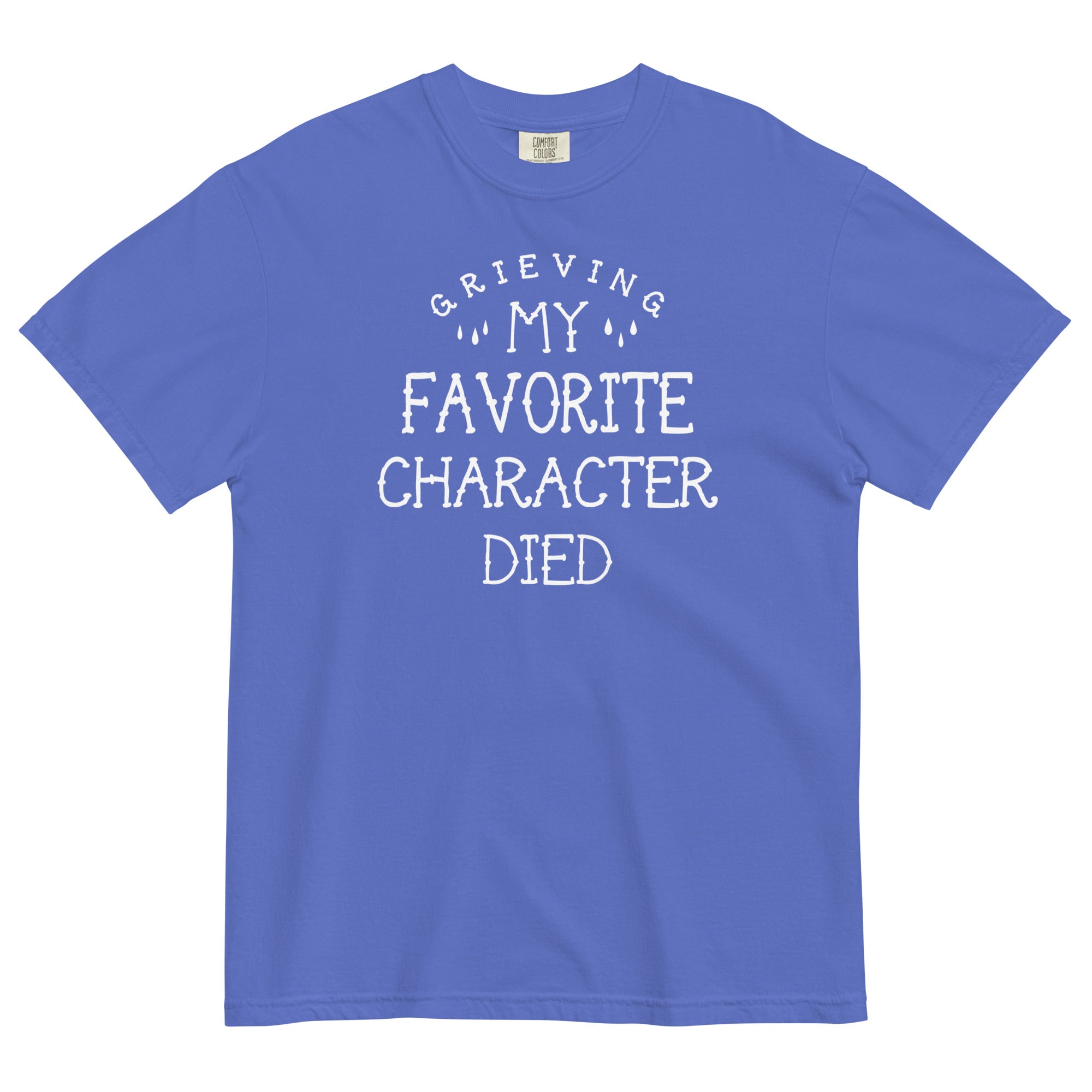 My Favorite Character Died Men's Relaxed Fit Tee Hoodie, Sweatshirt | PureTeeCo.com (Image 4)