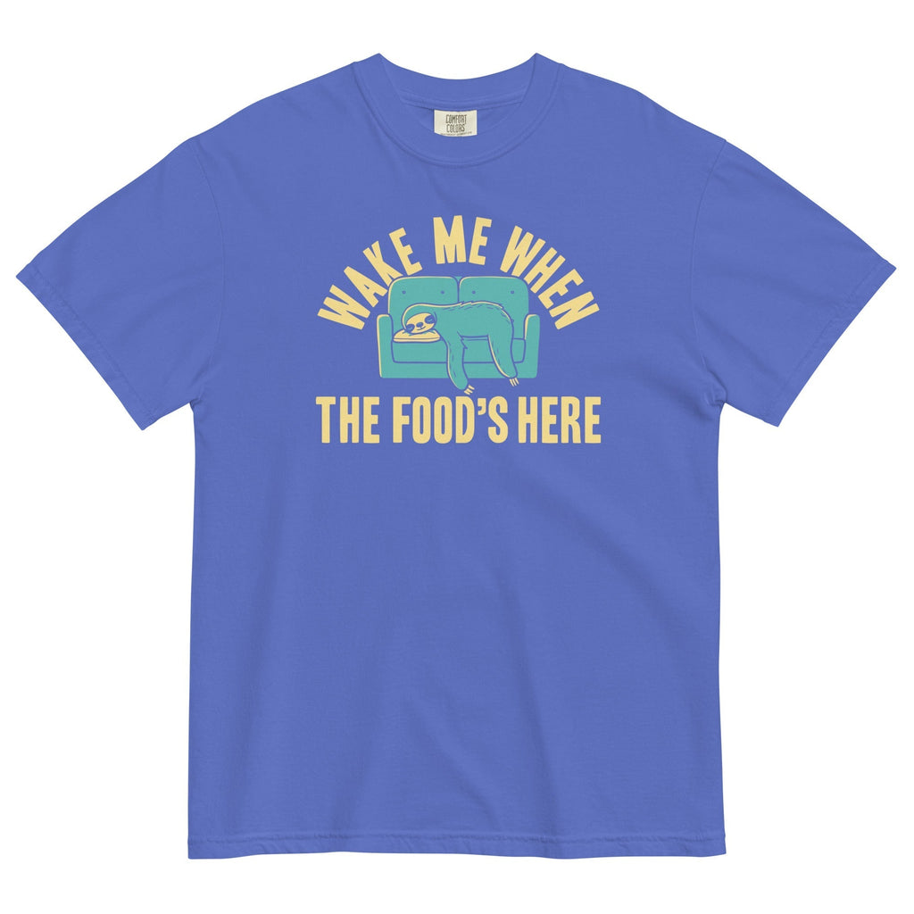 Wake Me When The Food's Here Men's Relaxed Fit Tee Hoodie, Sweatshirt | PureTeeCo.com (Image 4)
