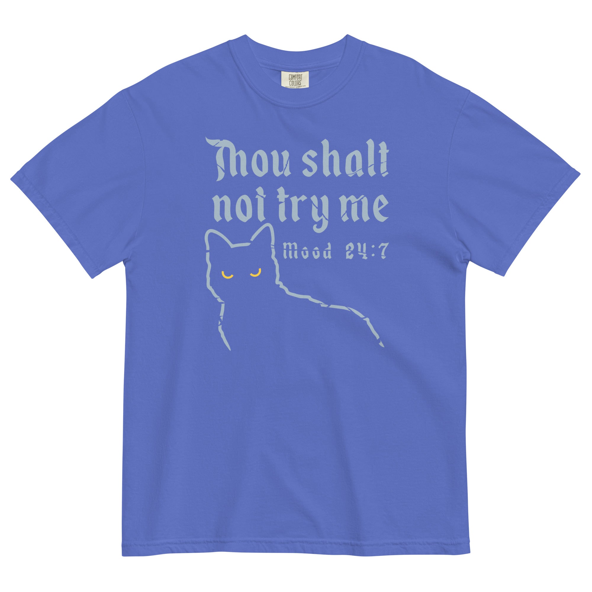 Thou Shalt Not Try Me Men's Relaxed Fit Tee Hoodie, Sweatshirt | PureTeeCo.com (Image 3)